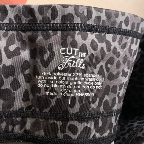 Cut the Frills Yoga Workout Leggings Active Pants Size L - Picture 3 of 5